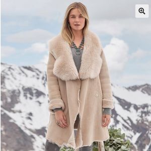 NWT Sundance Shearling Coat